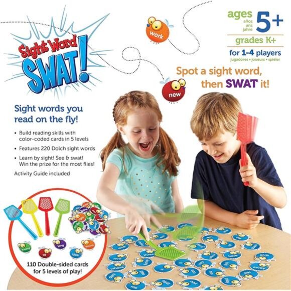 Learning Resources LER8598 Sight Words Swat! A Sight Words Game - Picture 6 of 7